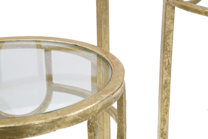 Tv-meubel Tv Holder Gold Set Of 3 Pcs Ø 33×70 cm