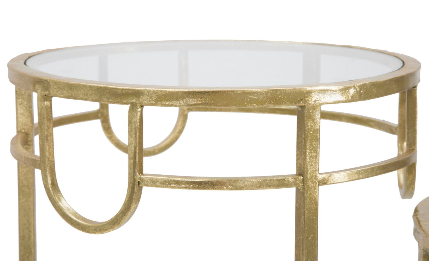 Tv-meubel Tv Holder Gold Set Of 3 Pcs Ø 33×70 cm
