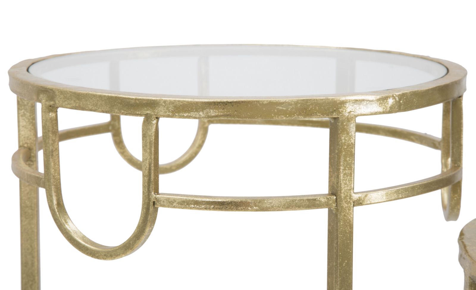 Tv-meubel Tv Holder Gold Set Of 3 Pcs Ø 33×70 cm