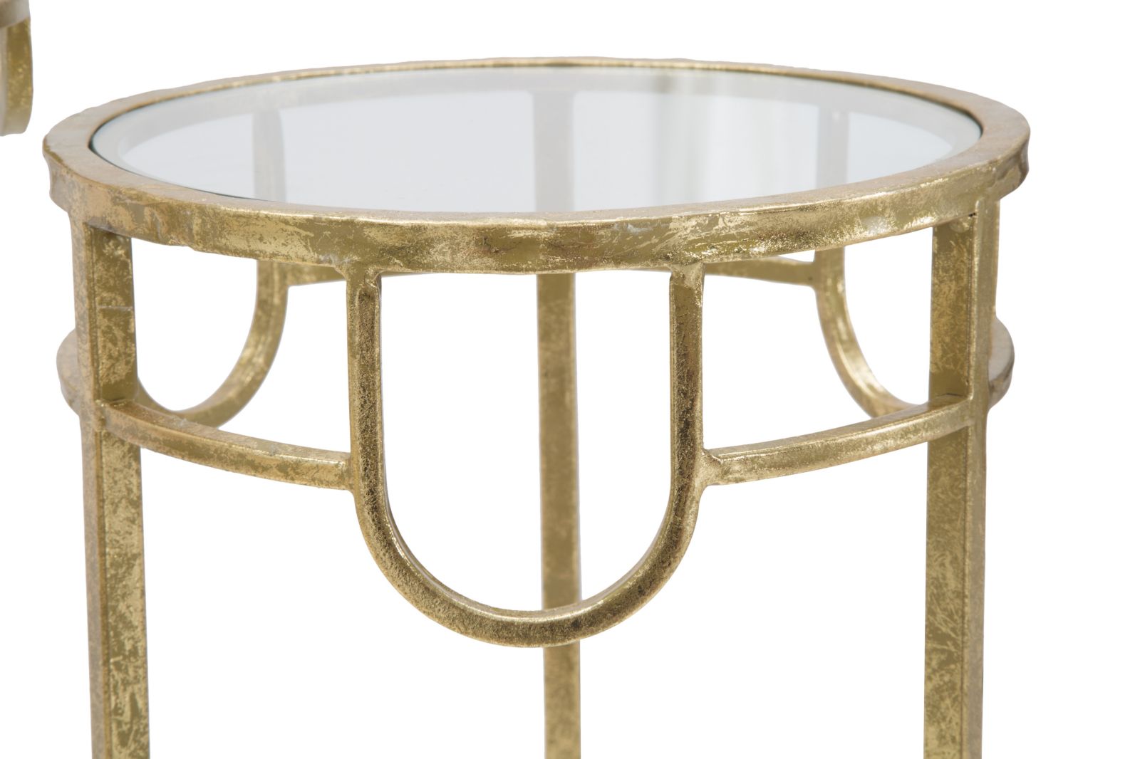 Tv-meubel Tv Holder Gold Set Of 3 Pcs Ø 33×70 cm