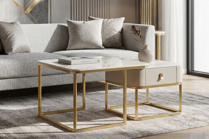 Salontafel Coffee Tables Beautry Set 2 Pcs 70×70×48 cm
