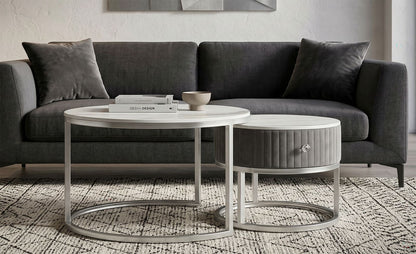 Salontafel Coffee Tables Greys Set 2 Pcs Ø 70×45 cm