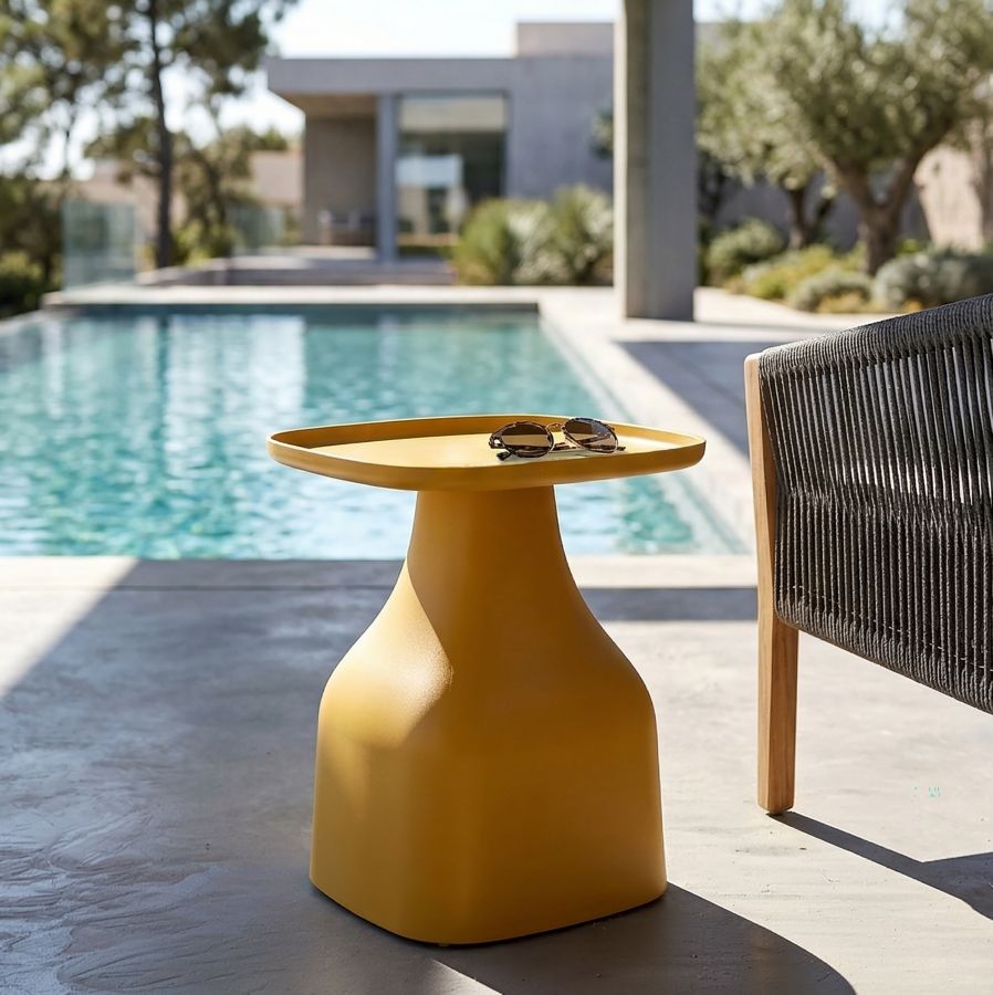Salontafel Gea Table Yellow 48×48×50 cm