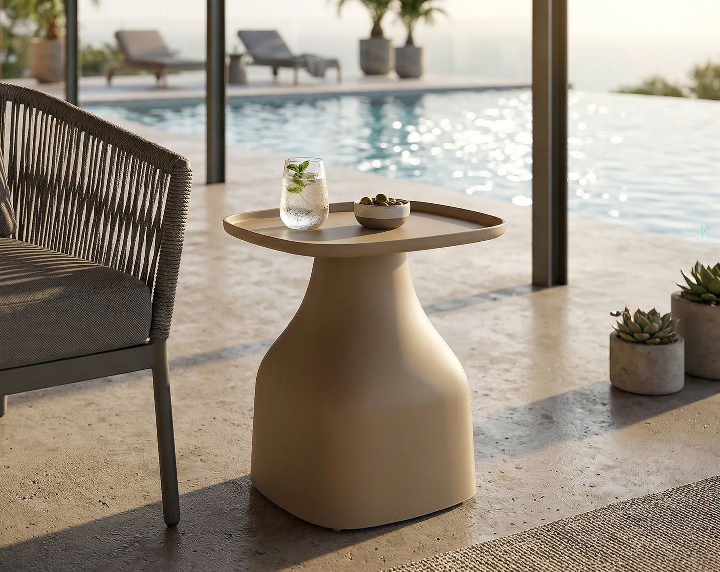 Salontafel Gea Table Grey 48×48×50 cm