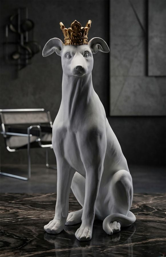 Decoratie Dog White 20×12,5×33 cm