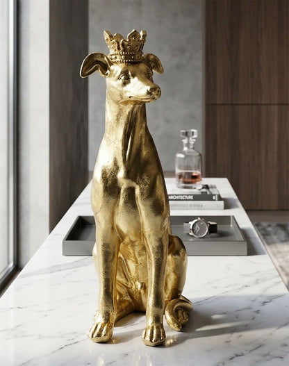 Decoratie Dog Gold 20×12,5×33 cm
