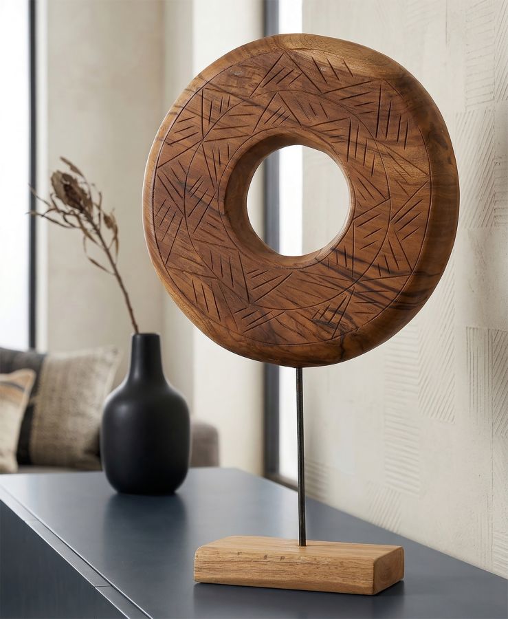 Decoratie Dorat Sculpture Teak 35×10×58 cm