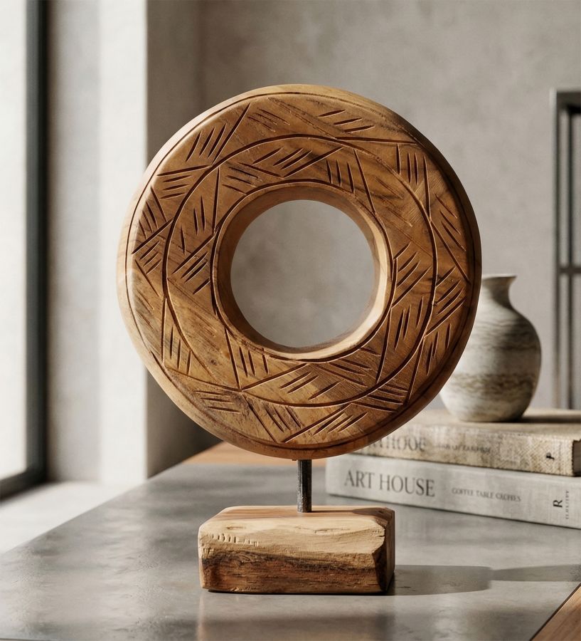 Decoratie Dorat Sculpture Teak 20×10×20 cm