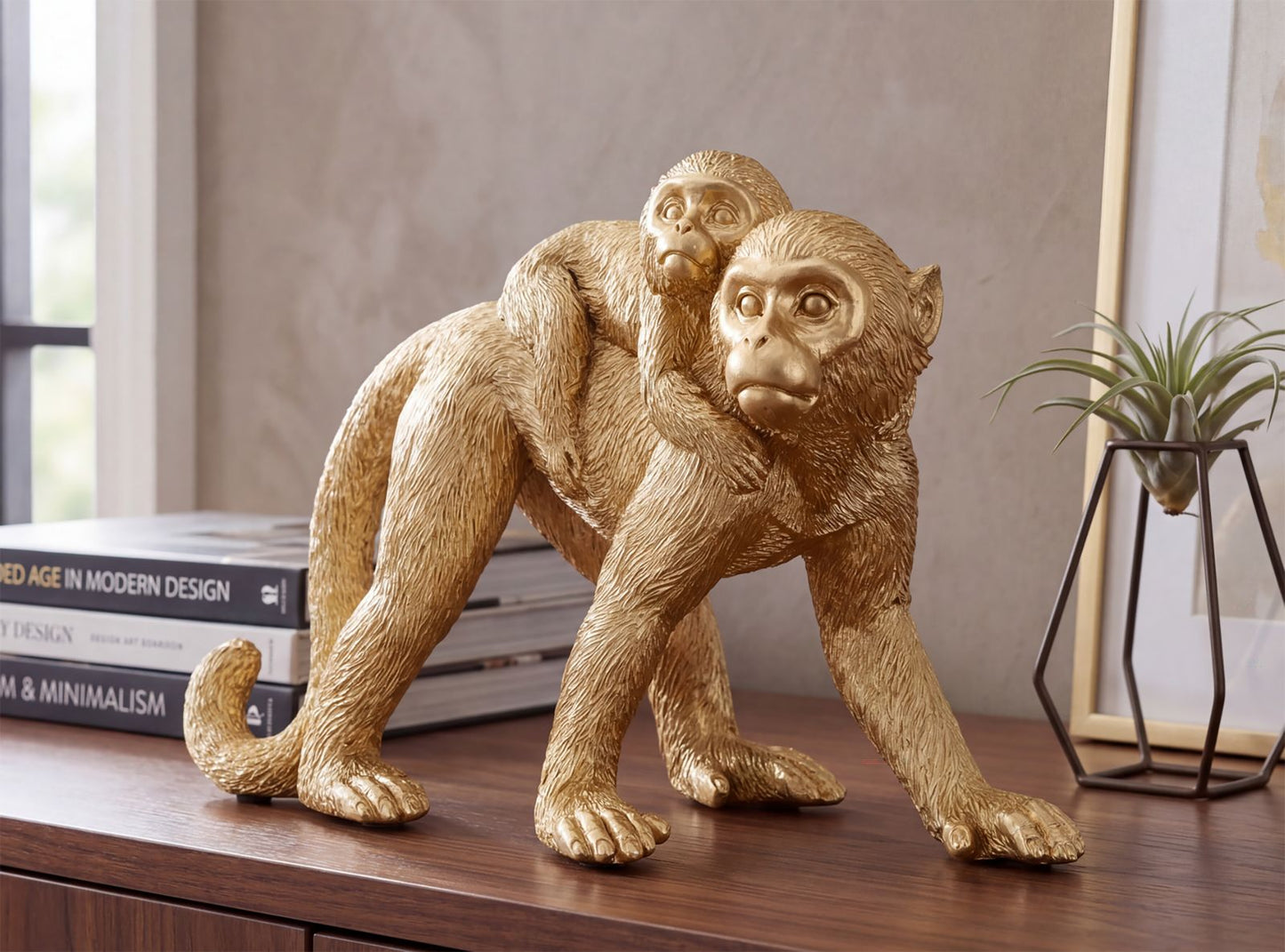 Decoratie Monkey Mom 29,5×11,5×18,5 cm