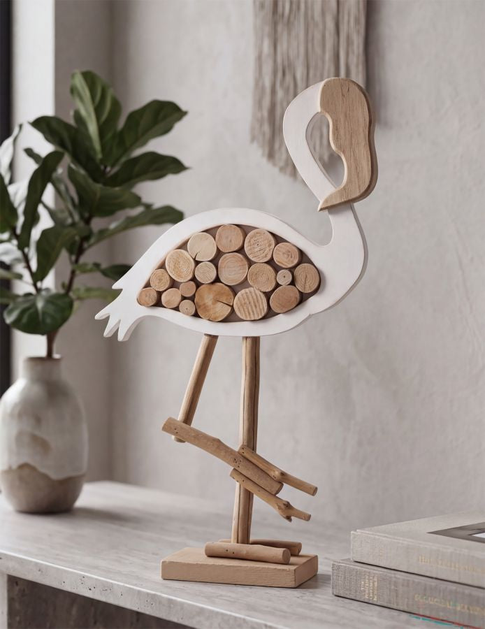 Decoratie Flamingo Nature 31×9×56 cm