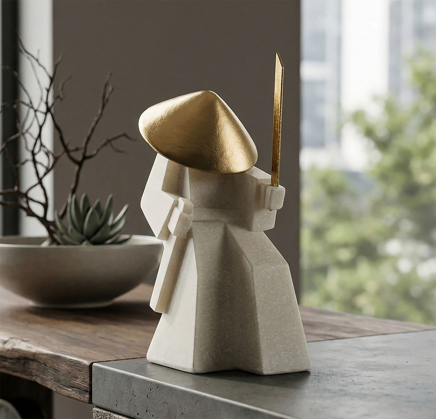 Decoratie Samurai Toku Quarzy -b- 14×9×24,5 cm