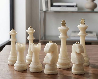 Decoratie Chess Quarzy Set 8 Pcs Assorted Ø 4,4×9,2 cm