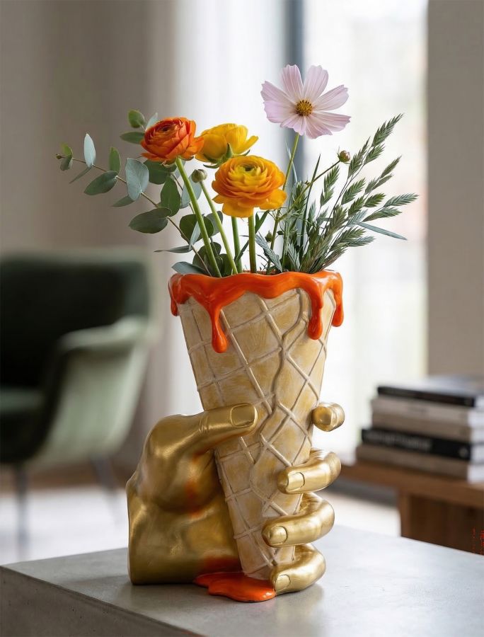 Decoratie Flower Pot Cone 18×16×26 cm
