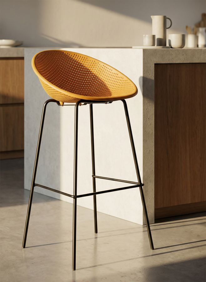 Barkruk Ibiza Mustard Bar Stool Set 2 Pcs 50×50×98 cm