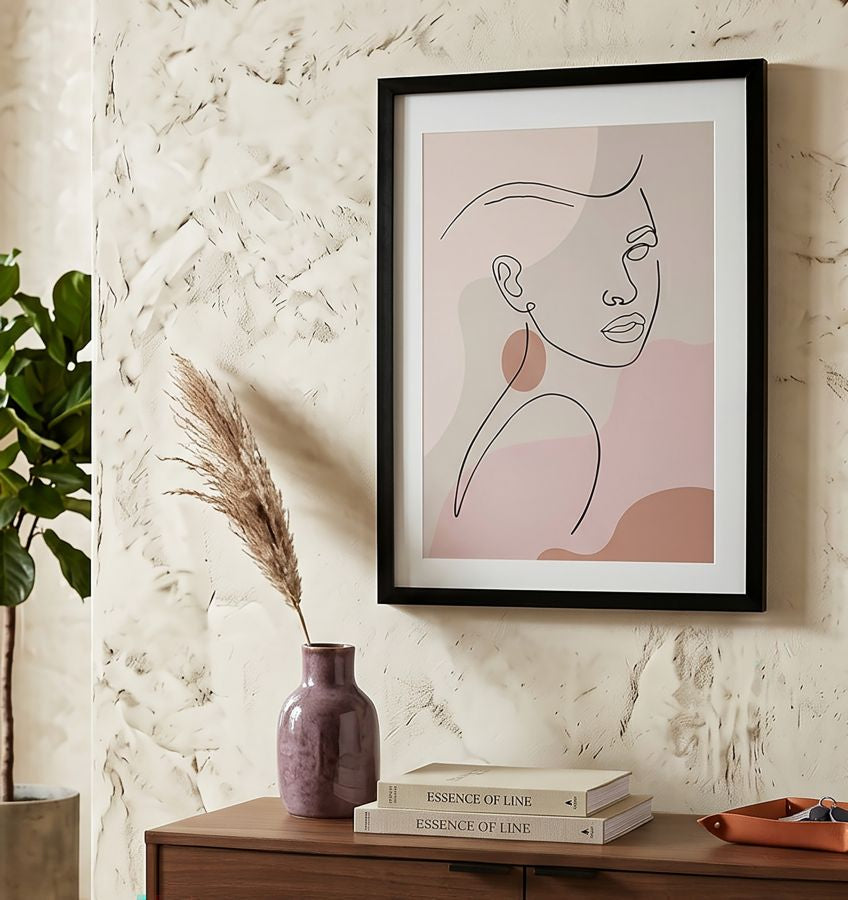 Wandkunst Stamp With Frame Face -c- 35×2×47 cm