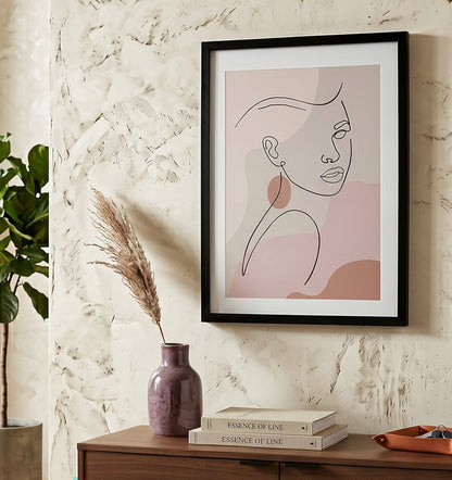Wandkunst Stamp With Frame Face -c- 35×2×47 cm