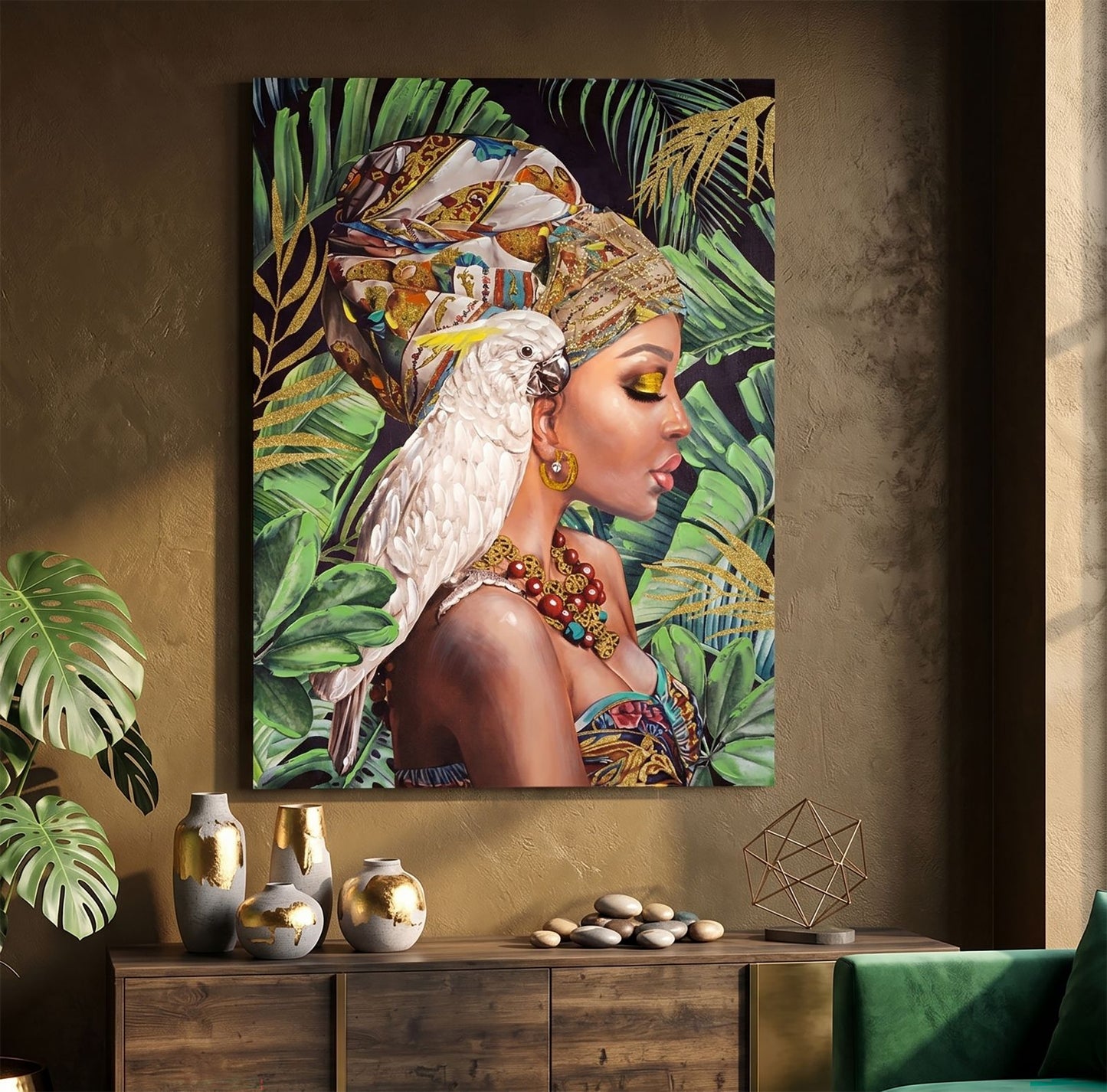 Schilderij Handmade Wall Painting Kloe Vertical 90×3×120 cm