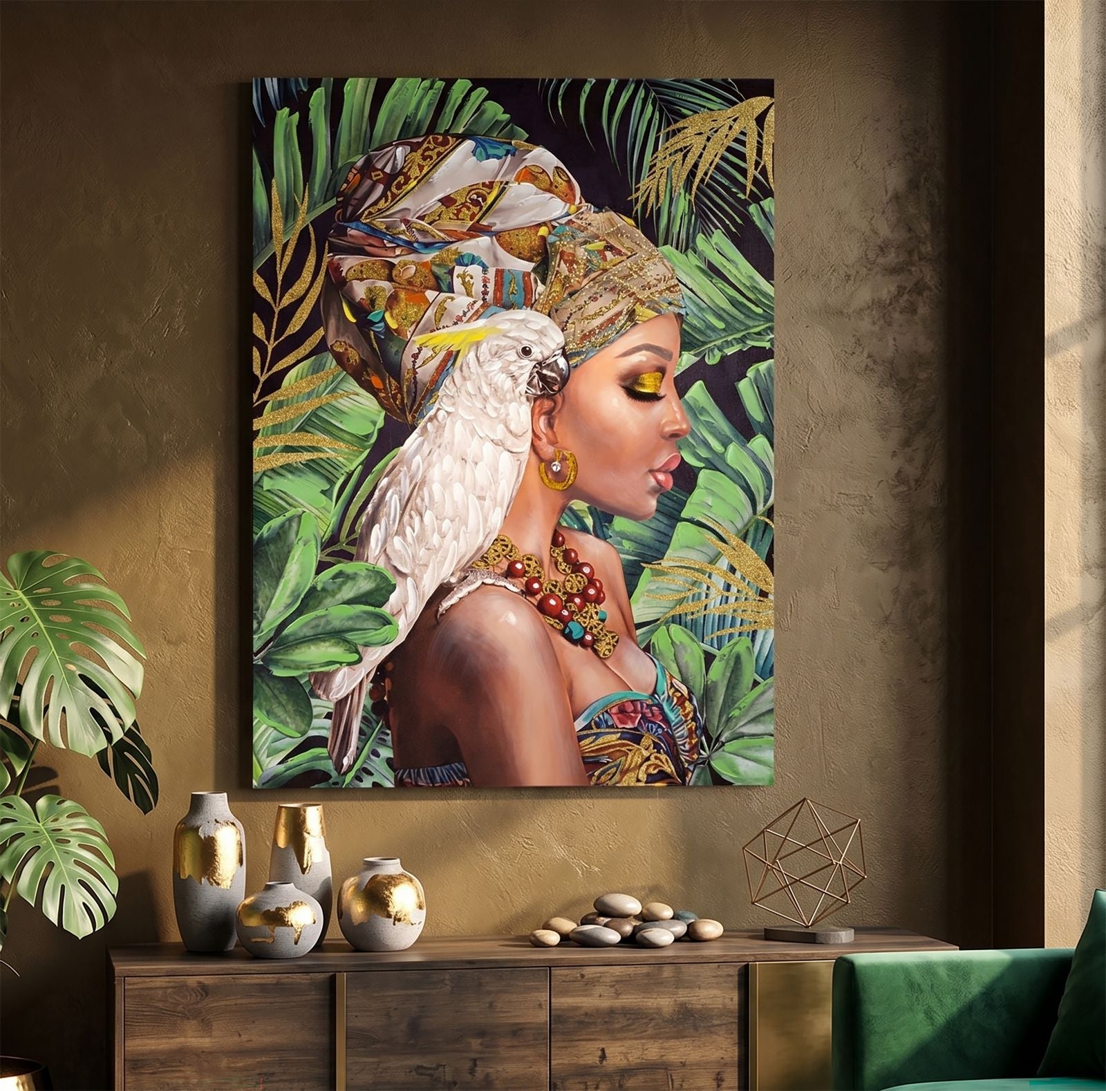 Schilderij Handmade Wall Painting Kloe Vertical 90×3×120 cm