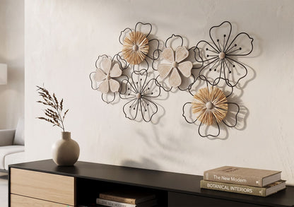 Wanddecoratie Iron/wood Wall Panel Itis 75×3,5×42 cm