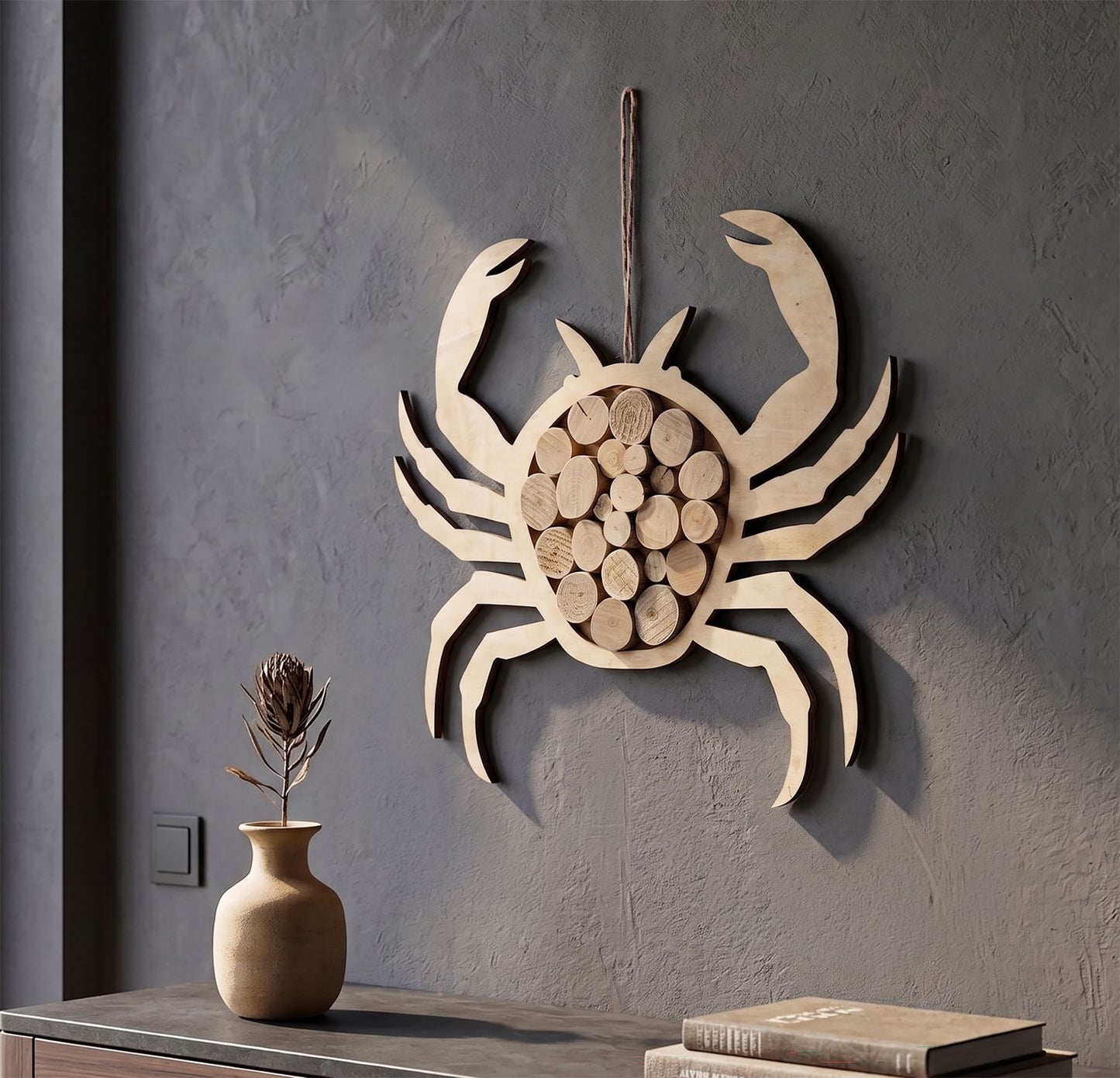 Wanddecoratie Crab Nature To Hang 35×2×31 cm