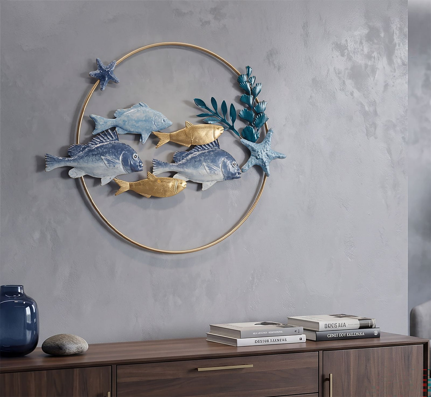 Wanddecoratie Marine 77×5×63 cm