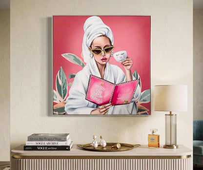 Schilderij Lacquered Canvas Luxury Spa With Frame -h- 82×4×82 cm