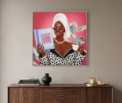 Schilderij Lacquered Canvas Luxury Spa With Frame -b- 82×4×82 cm