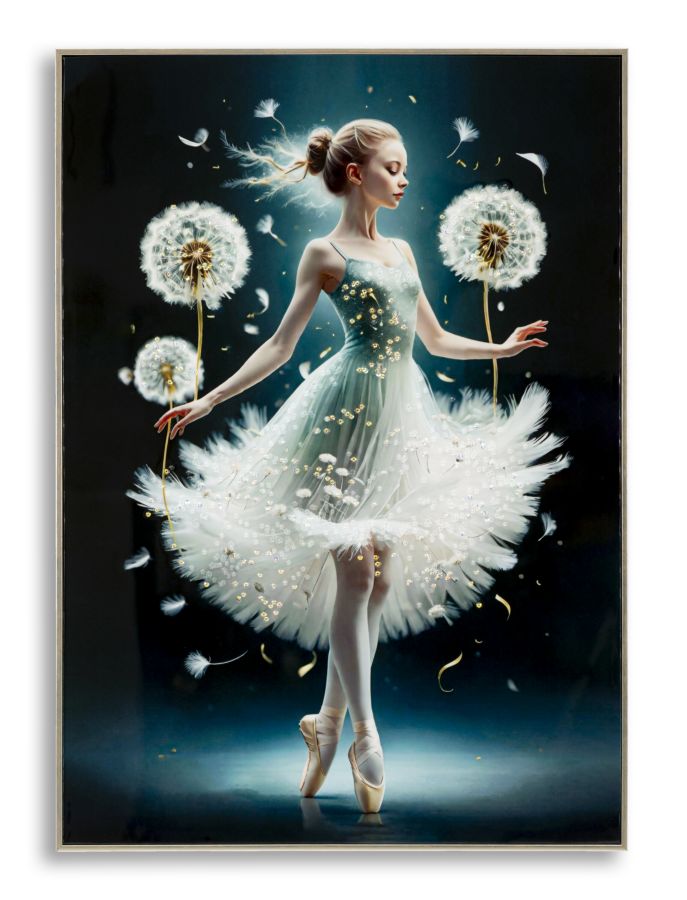 Schilderij On Canvas Dancing Lacquered With Frame -a- 72×4×102 cm