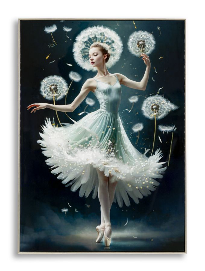 Schilderij On Canvas Dancing Lacquered With Frame -b- 72×4×102 cm