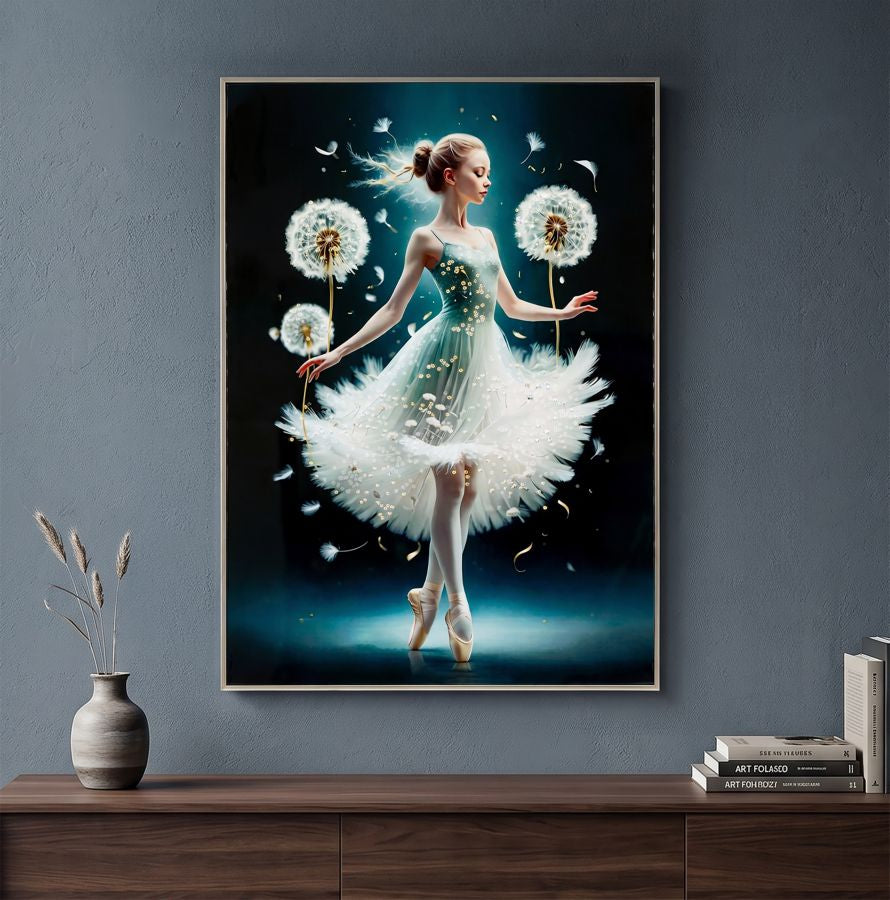 Schilderij On Canvas Dancing Lacquered With Frame -a- 72×4×102 cm