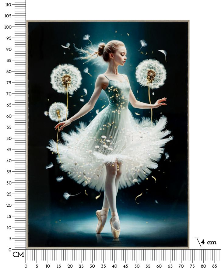 Schilderij On Canvas Dancing Lacquered With Frame -a- 72×4×102 cm