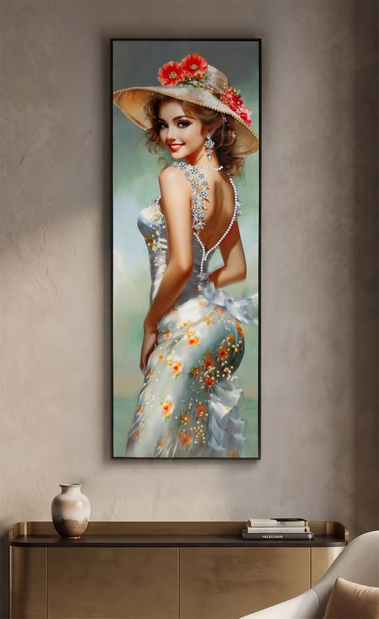 Schilderij Elegant Lacquered Canvas With Frame -b- 52×4,5×152 cm