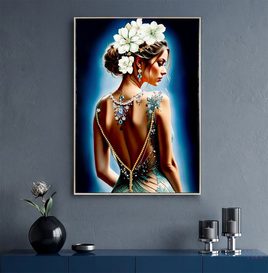 Schilderij Lacquered Canvas Isabel With Frame -h- 72×4×102 cm