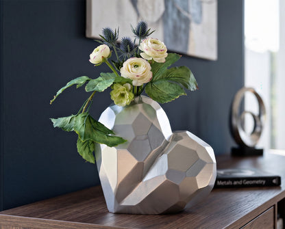Vaas Heart Vase Silver 19×9×18 cm