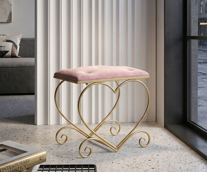 Kruk Heart Rosa 50×37,5×51,5 cm