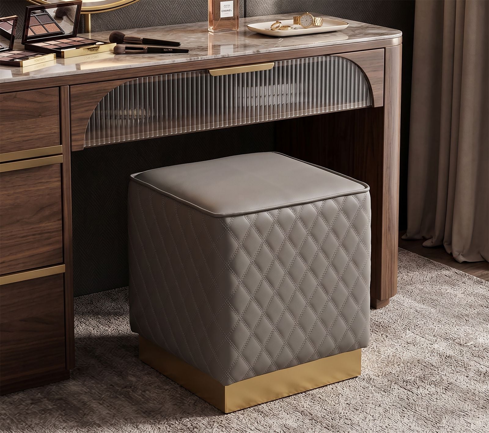 Kruk Square Stool Sharon 35×35×38 cm
