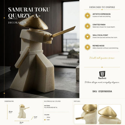 Decoratie Samurai Toku Quarzy -a- 34×12×30 cm