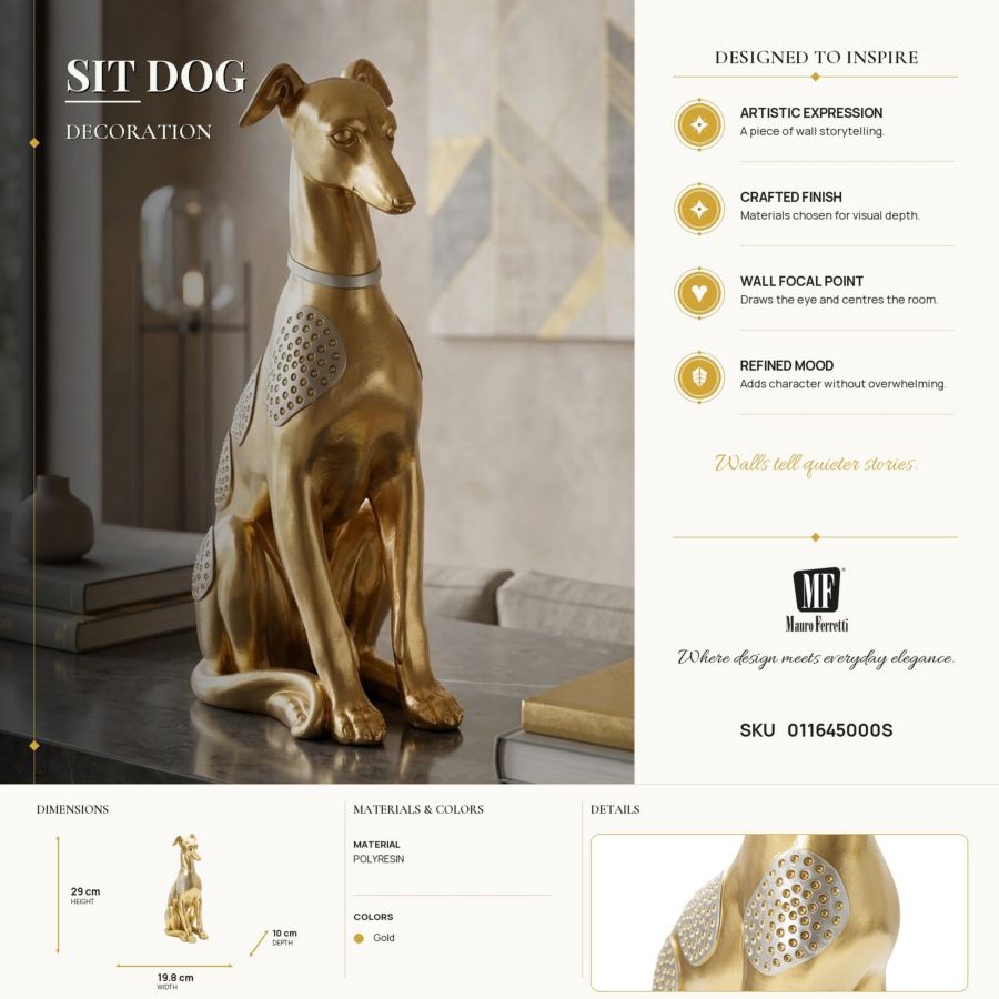 Decoratie Sit Dog 19,8×10×29 cm