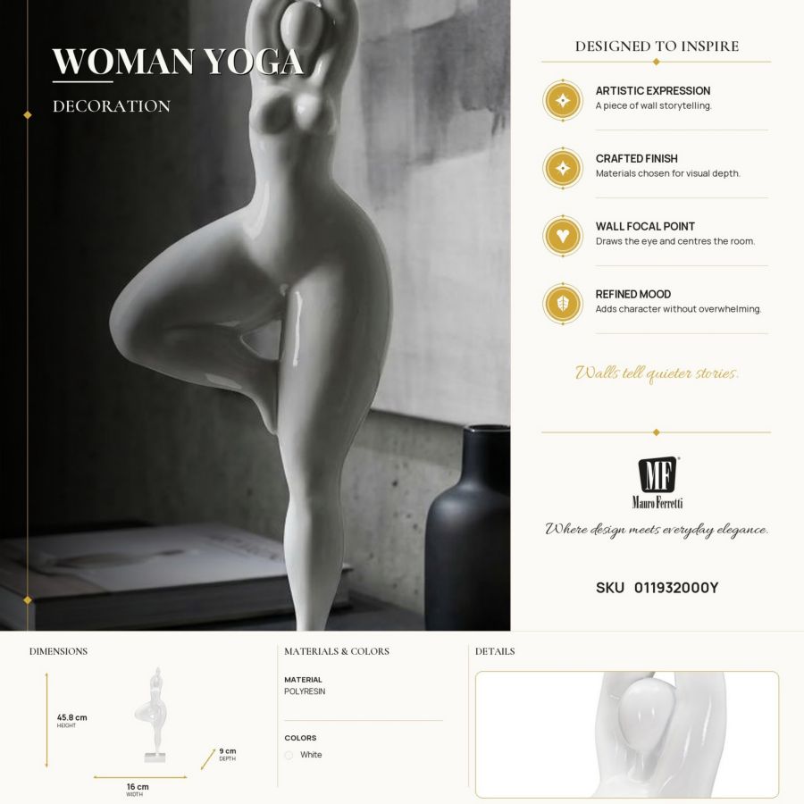 Decoratie Woman Yoga 16×9×45,8 cm