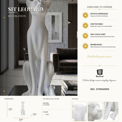 Decoratie Sit Leopard 27×38×74 cm