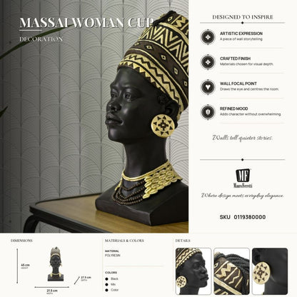 Decoratie Massai Woman Cup 21,5×27,5×45 cm