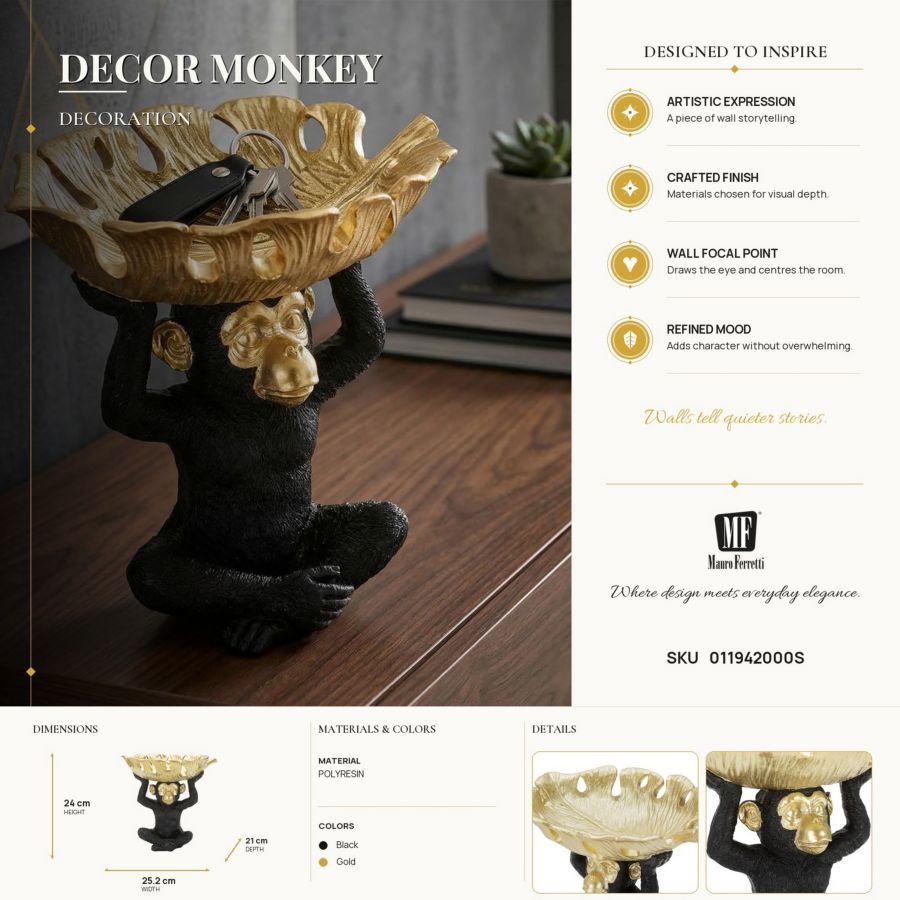 Decoratie Monkey 25,2×21×24 cm