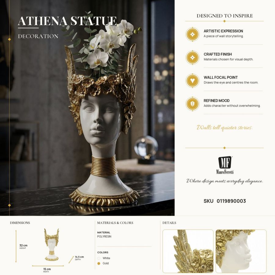 Decoratie Athena Statue 15×14,5×32 cm
