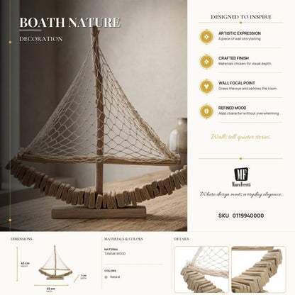 Decoratie Boath Nature 45×7×45 cm