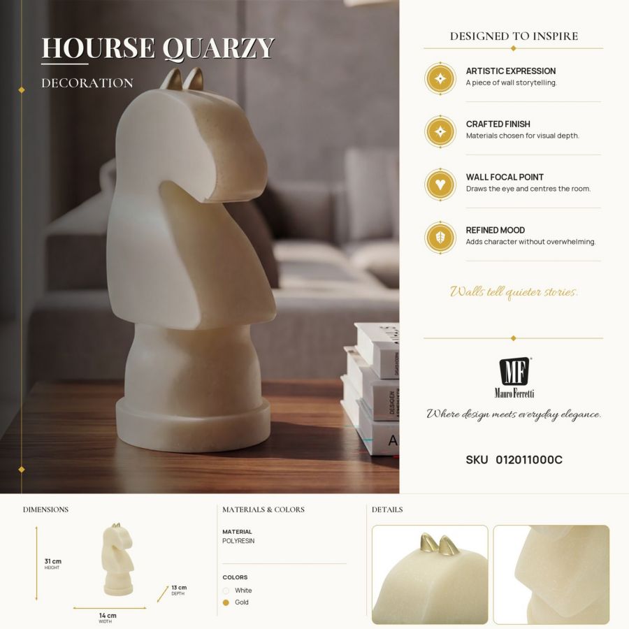 Decoratie Hourse Quarzy 14×13×31 cm