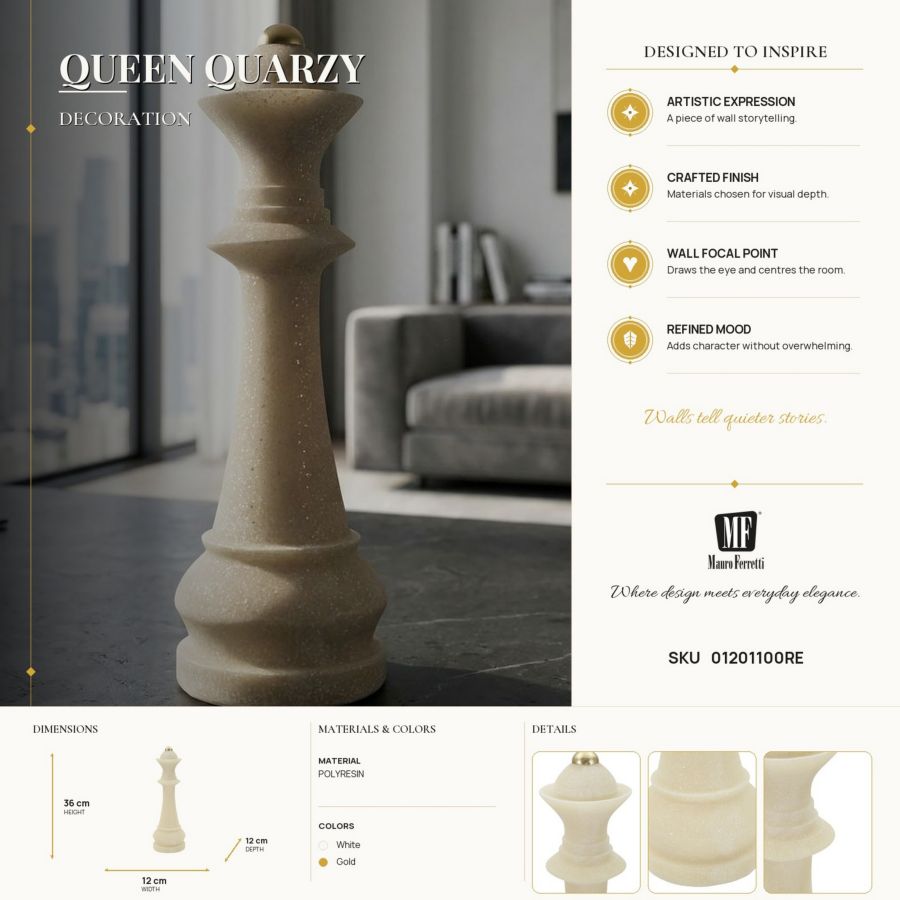 Decoratie Queen Quarzy Ø 12×36 cm