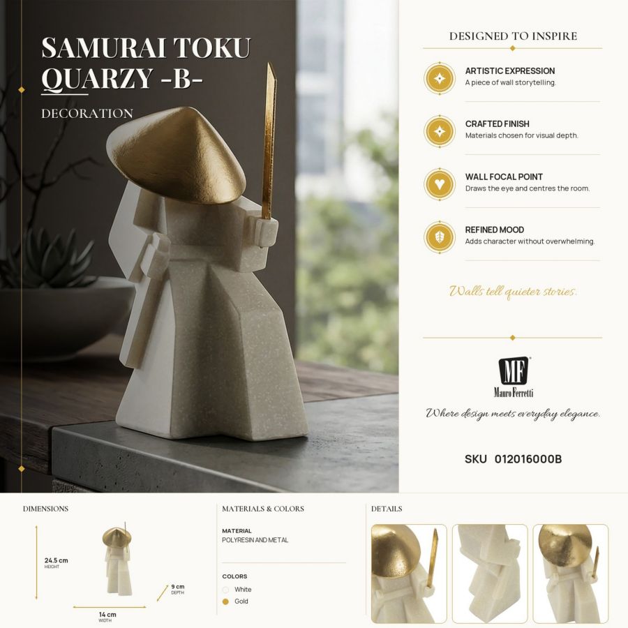 Decoratie Samurai Toku Quarzy -b- 14×9×24,5 cm