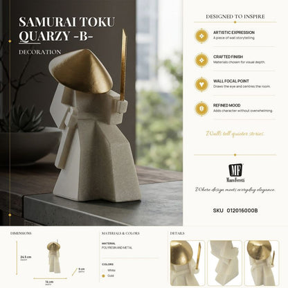 Decoratie Samurai Toku Quarzy -b- 14×9×24,5 cm