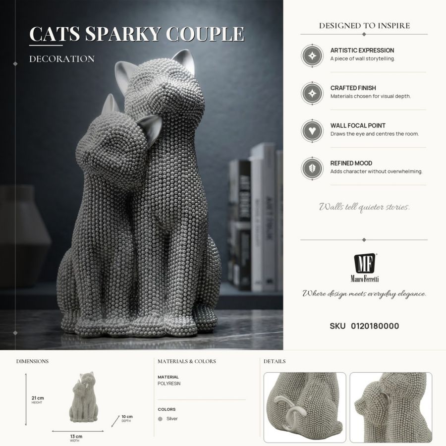 Decoratie Cats Sparky Couple 13×10×21 cm