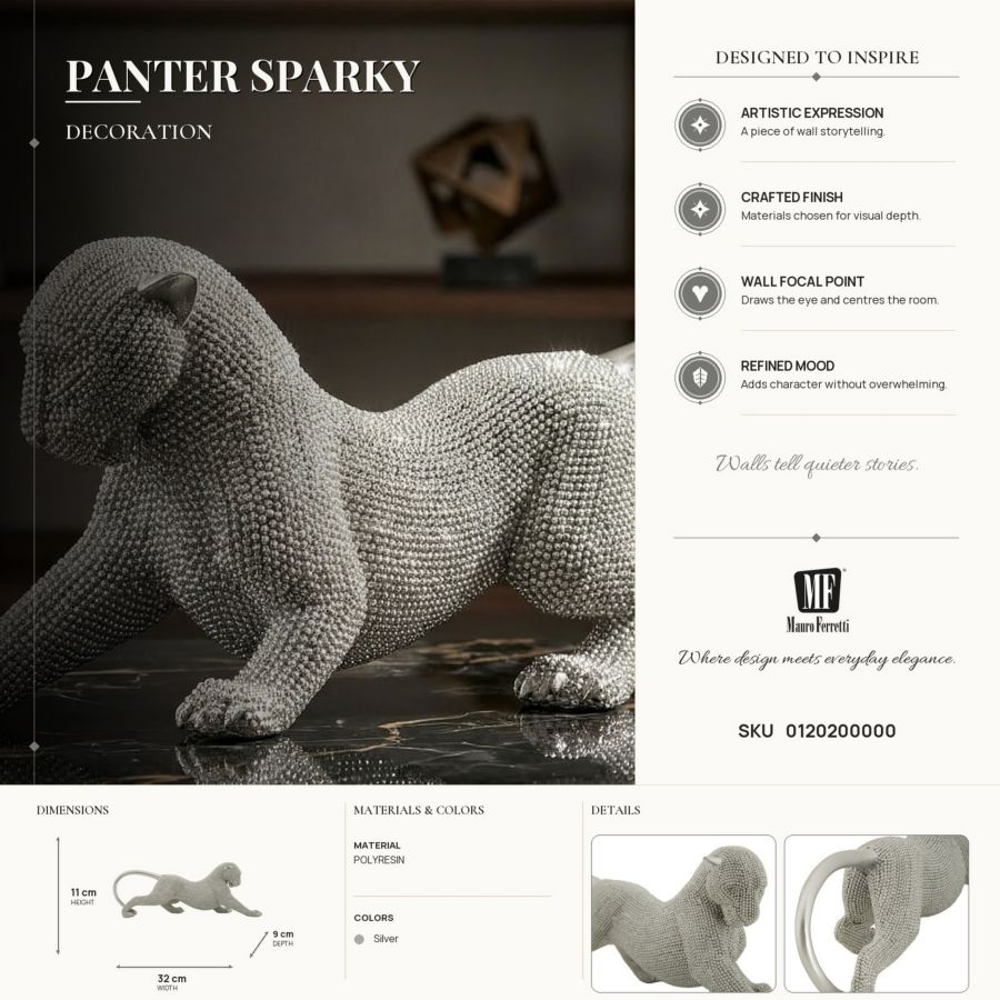 Decoratie Panter Sparky 32×9×11 cm